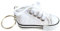 AUTOZOCO Llavero Zapatilla de Deporte, Mini, sneaker, estilo urbano, estilo Converse, mini zapato de deporte, Blanco