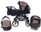 GagaDumi Urbano Passeggino TRIO Baby Carrozzina 3in1 Seggioliono OVETTO AUTO,Fatto nell'Unione Europea (U9-Paradise)