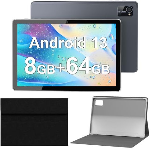 Android Tablet, 10 Inch Tablets with Protective Case, Octa-Core Processor, 5.0MP Front+8.0MP Rear Camera, 7000mAh Bluetooth IPS Tablets, Wi-Fi Tablet