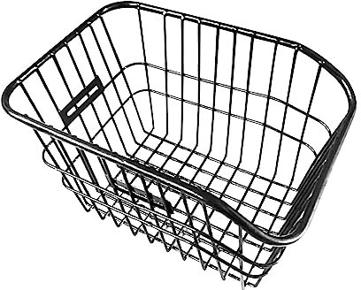 Dickly Cesta Trasera para Bicicleta Cesta para Bicicleta Hierro Duradero Impermeable Resistente Al Desgaste Almacenamiento de Bicicletas