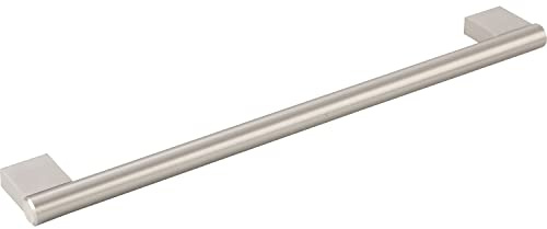 GRIMME Griff Bertaut LA 292mm - Möbelgriff mit Einer ø 14mm Griffstange, Küchengriff Breite 309 mm, Stahl Edelstahl Effekt