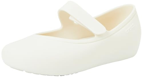 Crocs Unisex Kinder Brooklyn Mary Jane Flat T Flach, Stucco, 23/24 EU