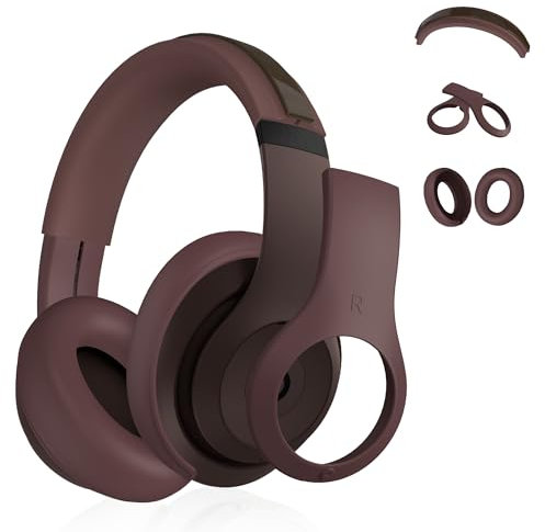 DZHAXIE Silicone Case for Beats Studio Pro, Anti-Scratch Ear Pad Cover/Shell Cover/Headband Protector (Brown)