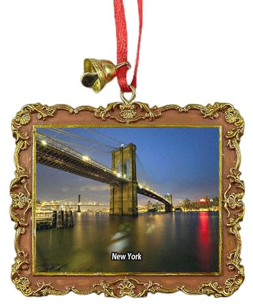 Brooklyn Bridge New York Amerika Reise-Souvenir Weihnachtsbaum Ornament Hängender Anhänger Home Weihnachten Party Dekoration