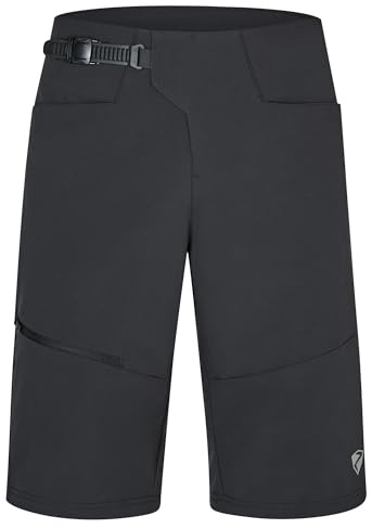 Ziener Herren NUWE X-Function Fahrrad-Shorts mit Innenhose - Mountainbike/Outdoor/Freizeit - atmungsaktiv,schnelltrocknend,gepolstert, Black, 48