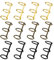 KLEHOPE Buchringe, Öffnen sie Drei Aufeinanderfolgende Wörter Buchringe 15 MM, Drei Farben Ringbuch Ringe, Geeignet für DIY Notizbücher (Schwarz, Gold, Bronze)