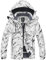 Wantdo Damen Berg Ski Jacke Wärmer Winter Fleece Mäntel Wasserdichter Atmungsaktive RegenMäntel Outdoor Kapuzen Windbreaker Jacken Schwarz-weißer XL