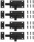 YMWALK 4 PCS Door Latch,Gate Bolt,Door Bolts for Internal Doors,with Screws,Suitable for Interior Doors in Bedrooms,Bathrooms,Babinets,and Storage Rooms(2 Inches, Black)