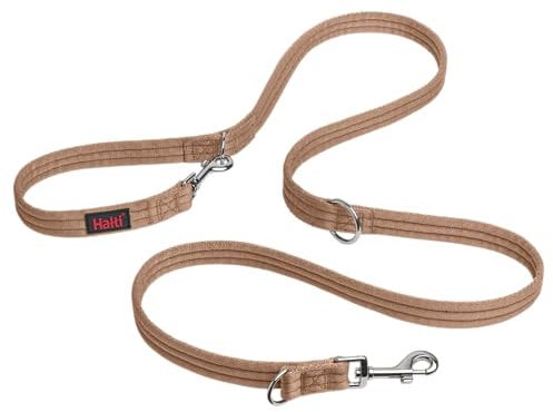 HALTI Doppelführleine - Multifunktionale Hundeleine zum Trainieren und Gassigehen mit Ihrem Hund. Leicht und mit Neopren gepolsterte. Für Welpen geeignet (Größe Klein, Wüstensand, 2m)
