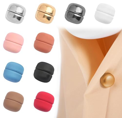 FENGQQKJ Hijab Magnetische Pins 10 Paar Magnetischer Hijab Clip Magnet Hijab Pins Magnetknöpfe Broschen Hijab Undercap Knöpfe Ohne Nähen Cardigan Clip für Hemd Schal Hijab