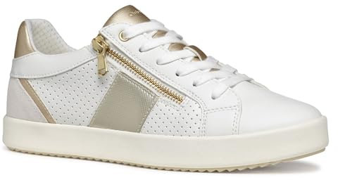 Geox Femme D BLOMIEE E Basket, White/Off White, 36 EU