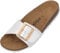 Palado Pantoletten Damen Malta EGS Metallic - bequeme Sandalen Made in Spain - Hausschuhe mit dämpfendem Kork-Fußbett - modische Sommerschuhe Weiß UK3,5 - EU36