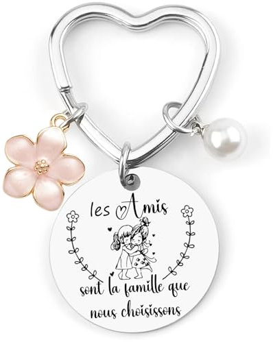YZLPLP Meilleure Amie Porte-clés Amitié pour Toujours Bestie Cadeau D'anniversaire Longue Distance Souvenir Porte-clés de Fin d'Études Universitaires Noël (5)