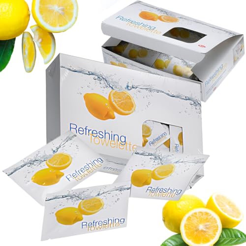 Salviette Detergenti al Limone 100 Pezzi - Freschezza e Igiene a Portata di Mano - Perfette per Ristoranti