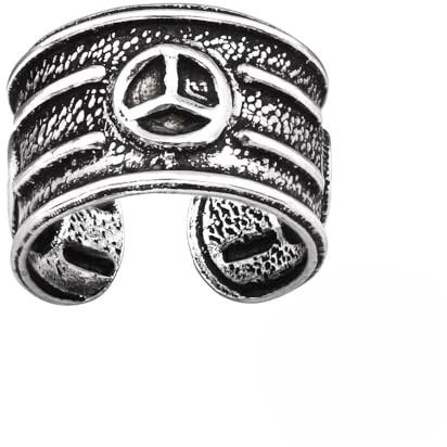 Bungsa .925 Sterling Silver Peace Ear Cuff Ohrklemme Unisex