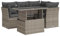 vidaXL 5-TLG. Garten-Sofagarnitur mit Kissen Grau Poly Rattan, Outdoor Sofa Set, Outdoor Sofagarnitur, Garten-Lounge-Set, Garten Sofagarnitur