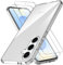 Anoowkoa Handyhülle Samsung Galaxy S25 5G/Samsung Galaxy S24 Hülle und 2 Stück Panzerglas CASE Cover[Matt Schwarz Silikon Handy Hüllen] [Stoßfest Kratzfest ] Dünne TPU und PC Hybrid Schutzhülle