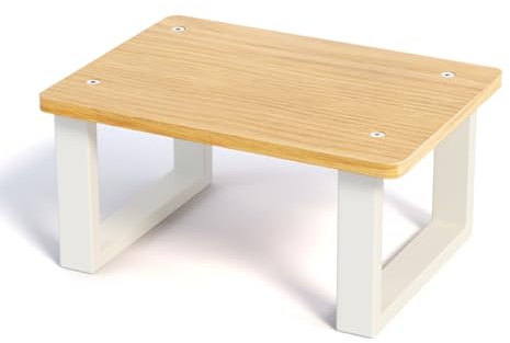 FESAS Mobility – Marchepied Convertible en Bois pour Salle de Bain, Cuisine, Camping (Blanc)