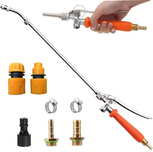 High Pressure Water Nozzle Sprayer Water Pressure Washer Wand with Accessories Garden Hose Connector Wand Lance for Gutter Patio Car Pet Garden Water Hose Sprayer Nozzle Pressure Washer Wand Water H