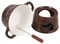 WEKADRIN Porcelain Fondue Fountain Chocolate Melting Pot Set Mini Fondue Pots Easy to Clean for Occasions