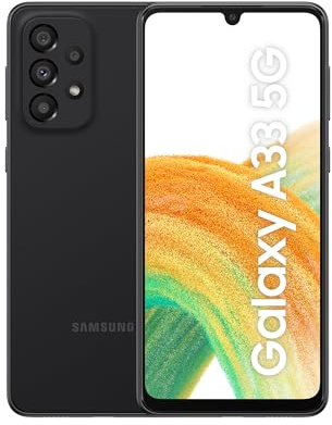 Samsung Galaxy A33 5G Smartphone Dual-SIM Android Smartphone Handy 6 GB RAM 128GB Speicher Awesome Black + 30 Monate Garantie (Generalüberholt)