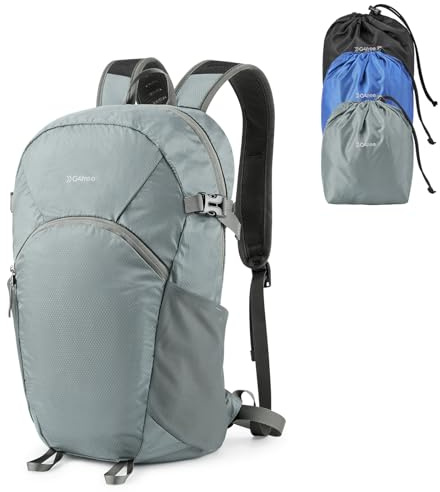 G4Free Wanderrucksack mit verstärktem Rückenpanel, Packbar, 25L, Leichter, Faltbarer Reiserucksack für Männer und Frauen