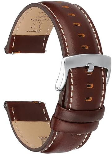 CORROPELLE Leder Uhrenarmbänder Schnellverschluss Armband 18mm 19mm 20mm 21mm 22mm, Eleganten Hochwertige Ersatz Leder Armband für Damen und Herren, Uhr und Smartwatch
