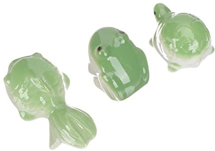 HEMOTON 2 Sätze Schwebende Dekoration Auf Wasser Frosch Aqua Tank Fisch Dekorationen Frösche Figuren Schwimmkugel Aus Keramik Schwimmendes Aus Keramik 3 Stücke * 2