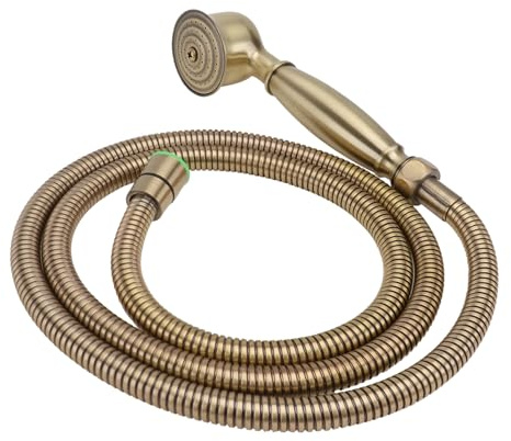 Angoily Handbrause Bronze Retro Duschkopf aus Messing Langlebig und Stoßfest Schlauch Inklusive Einstellbarer Wasserdruck Geeignet für Bad Hotel und Dormitorium