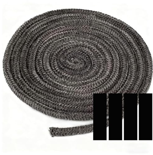 Joint Tressé pour Insert et Poêle 8mm x 3m - Joint Porte en Fibre de Verre Haute Température 550°C - Étanchéité Universelle pour Poêle à Bois, Cheminée, Insert et Foyer