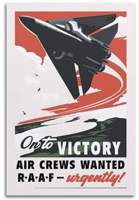 DSJXJZ Poster, Retro-Kunst, Militär-Kampfflugzeug, dekoratives Gemälde, Leinwand, Wandposter und moderne Familienschlafzimmer-Dekoration, 60 x 90 cm