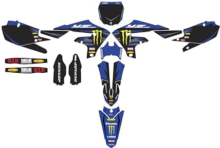 Komplett Set kompatibel Yamaha YZ/YZF 250 & 450 (2018 - 2023) - Motorrad Cross Sticker High Quality - Schutz und Racing Design - 3 Varianten zur Auswahl (Factory)
