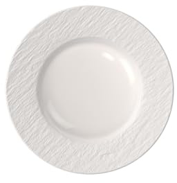Villeroy & Boch – Manufacture Ice Frühstücks-/Dessertteller, ca. 22×22×2 cm, Weiß mit matt-glänzender Optik, spülmaschinenfest & mikrowellensicher, Teller für Frühstück & Dessert, Premium Porzellan