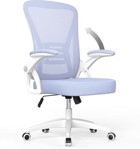 naspaluro Office Chair with Back Support (Without Headrest, Purple & White)