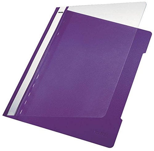 Leitz 4191 Heftmappe für Dokumente, PVC, Standard, mit transparentem Deckel violett