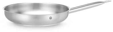 HENDI Padella da Friggere senza Coperchio, Fondo Sandwich, Adatta per Gas, Elettrico, Ceramica, Induzione e Lavastoviglie, Manico Lungo Isolante, Ø280x(H) 50mm, Inox e Alluminio