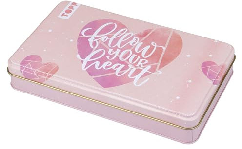 Handlettering Designdose Follow Your Heart (Herzmotiv): Designdose mit 3 Brush Pens, Bleistift, Herzradierer, 3 Herzbüroklammern und Motivstickern Follow Your Heart