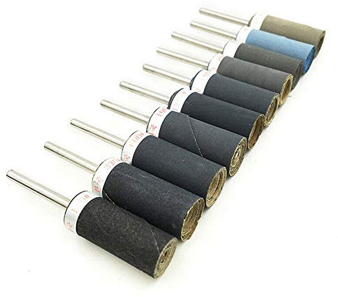 10piece Sanding Drums Sleeves Sandpaper Bar Sander Accessories Rotary Tool Sanding Drums Sander Kit Polishing Burr Stick Roller Sanding Tool 2000 Grit