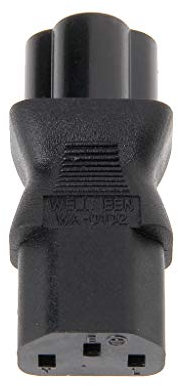 WT-DDJJK Socket Converter, IEC 320 C13 Female To C6 Male 3-Pin Cloverleaf Plug Converter AC Power Adapter