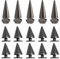 Nsiwem Nieten Spitz 150 Stück Ziernieten Schwarz Punk Ziernieten Killernieten Spitznieten Punk Nieten für DIY Schuh Tasche Kleidung Dekoration 7×10mm 7x20mm