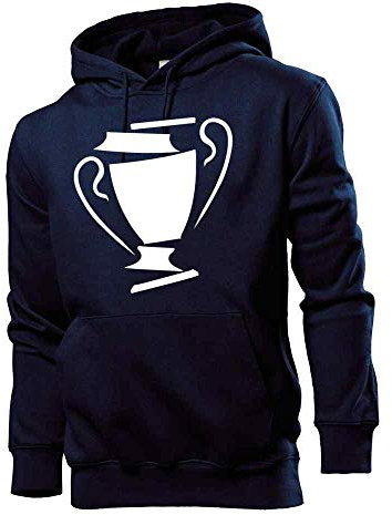 Generisch CL Pokal Teile Männer Hoodie Sweatshirt Navy 3XL