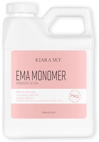 Kiara Sky EMA Monomer - Professional Acrylic Nail Liquid, 16 Fl Oz