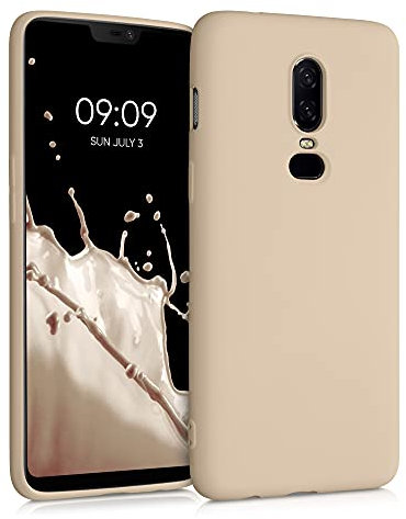 kwmobile Custodia Compatibile con OnePlus 6 Cover - Back Case per Smartphone in Silicone TPU - Protezione Gommata - rosa antico