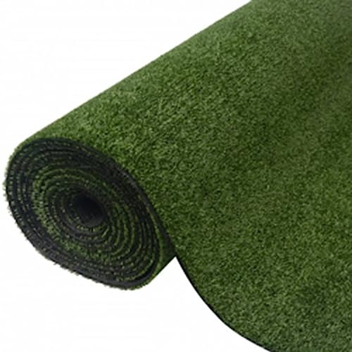 vidaXL Kunstrasen UV-beständig Rasenteppich Grasteppich Teppich Fertigrasen Kunstrasenteppich Poolunterlage Balkon Garten Terrasse 7/9mm 1x20m Grün