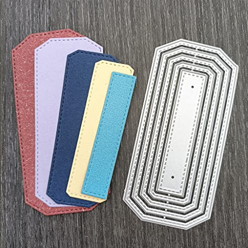 ECMQS Rechteckiges Tag DIY Stanzschablone, Scrapbooking Prägeschablonen Stanzformen Schablonen Für Scrapbooking