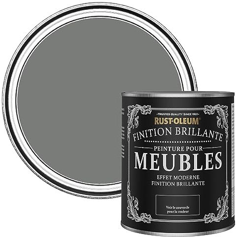 Rust-Oleum Peinture Grise pour Meubles, Finition Brillante - Gris Ombre 750ml