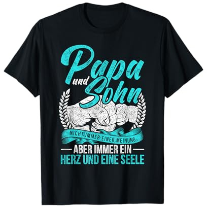 Papa und Sohn Spruch Vater Sohn Partnerlook Vatertag T-Shirt