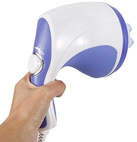 Supfine Elektrisches Massagegerät, Cellulite, Handmassagegerät mit 4 Massageköpfen, Rücken, Bein, Durchblutung, Schultern, Müdigkeit, Entspannung