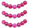 MJDCB Perlen zum Auffädeln 8mm 45 stück Rose Rot Gestreifter Achat Halbedelsteine Perlen mit Loch Natürliche Lose Runde Steinperlen für Herstellung Schmuck Armbänder Halsketten