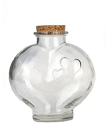 CHENGXINWENHUA Carafe à décanter avec bouchon en liège pour cérémonie de mariage (sans sable) - 900 ml - Transparent - Cérémonie de sable de mariage